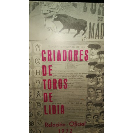 CRIADORES DE TOROS DE LIDIA Relación Oficial 1972