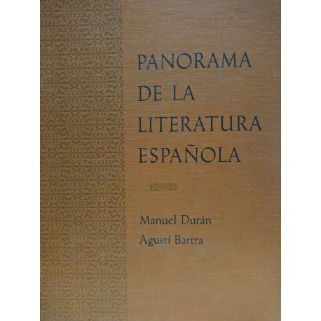 PANORAMA DE LA LITERATURA ESPAÑOLA