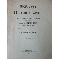 ENSAYO DE LA HISTORIA CIVIL DEL PARAGUAY,BUENOS AIRES Y TUCUMAN Tomo II