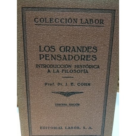 LOS GRANDES PENSADORES Colección LABOR Biblioteca de Iniciación Cultural