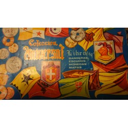 ALBÚM DE CROMOS Libro de Banderas, Escudos,Monedas Mapas Colección Universal
