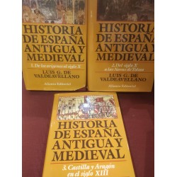 HISTORIA DE ESPAÑA ANTIGUA Y MEDIEVAL 3 Tomos