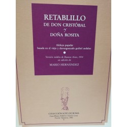 RETABLILLO DE DON CRISTÓBAL Y DOÑA ROSITA Aleluya popular basada en el viejo y desvergonzado guiñol andaluz