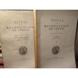 NOTAS DE RECOPILACIÓN DE INDIAS 2 Tomos