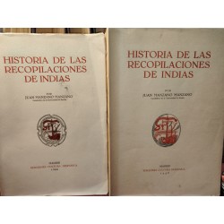 HISTORIA DE LAS RECOPILACIONES DE INDIAS 2 Tomos